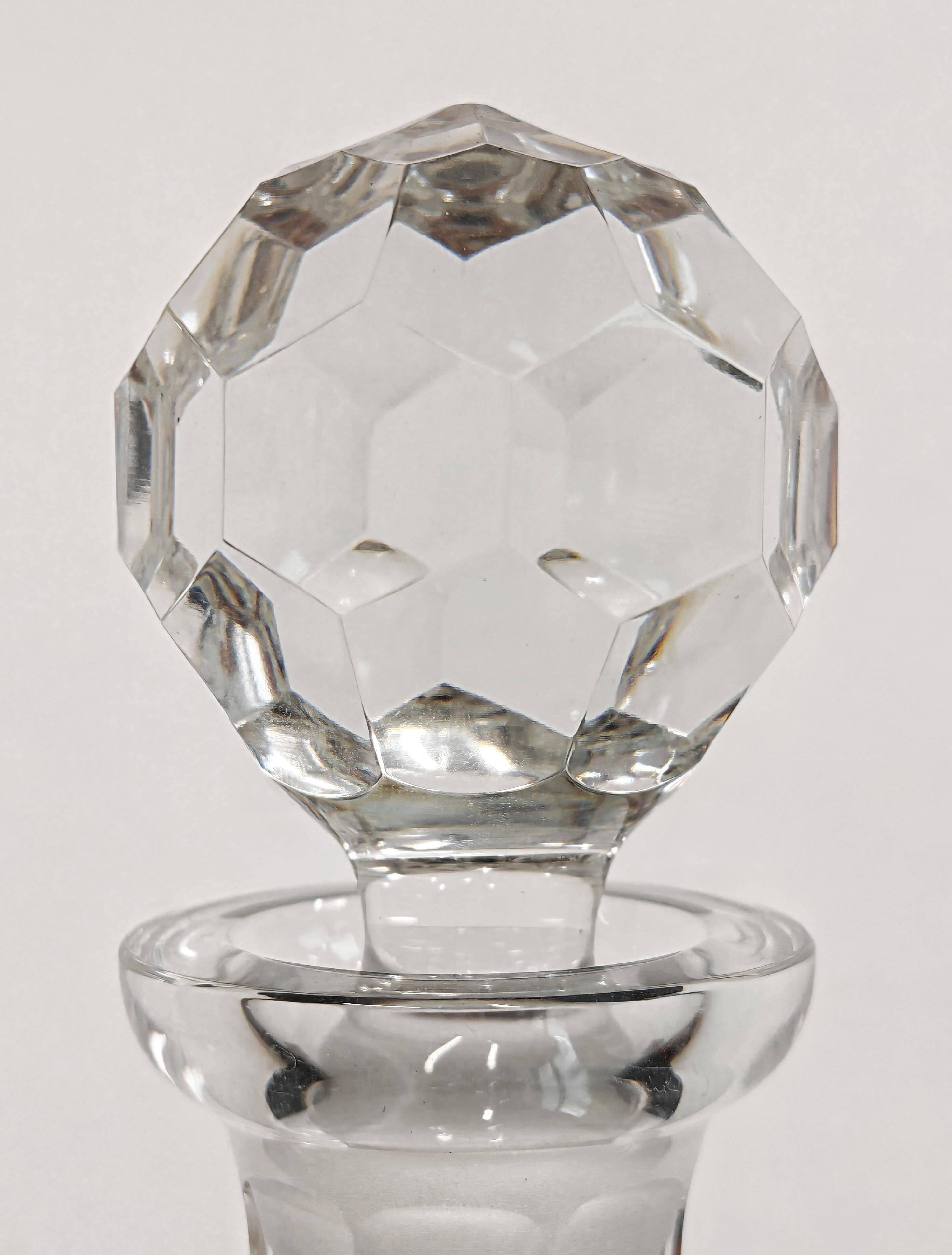 Vintage crystal carafe from Czechoslovakia, 1960s.