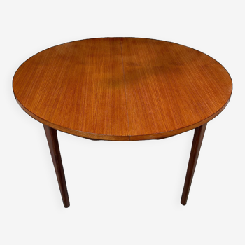 Teak table, vintage Scandinavian style from the 1960s, with hidden extension