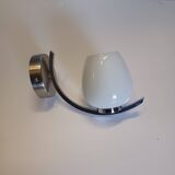 Vintage wall lamp - Chrome and opaline - 1970