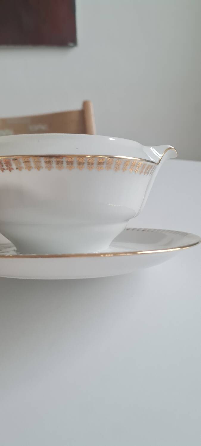 Limoges porcelain gravy boat