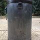 Round box industrial metal barrel with solid padlock