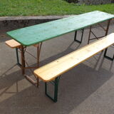 Table set and folding benches