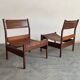 Paire de chaises en cuir
