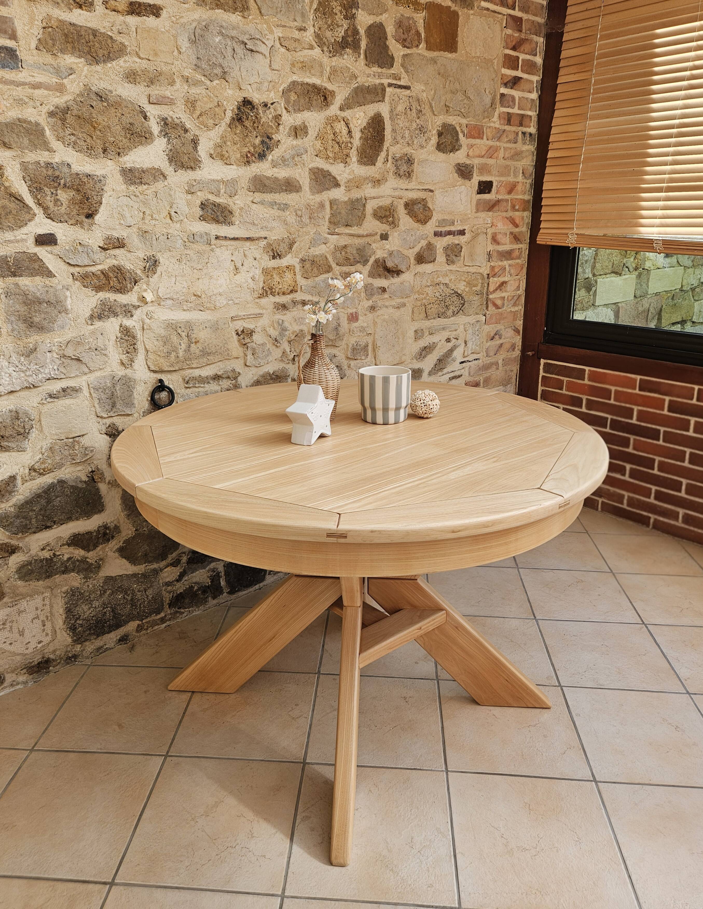 Table ronde orme style Pierre Chapo