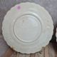 Set of 4 antique dessert plates in ironstone, with blue and green floral decoration.