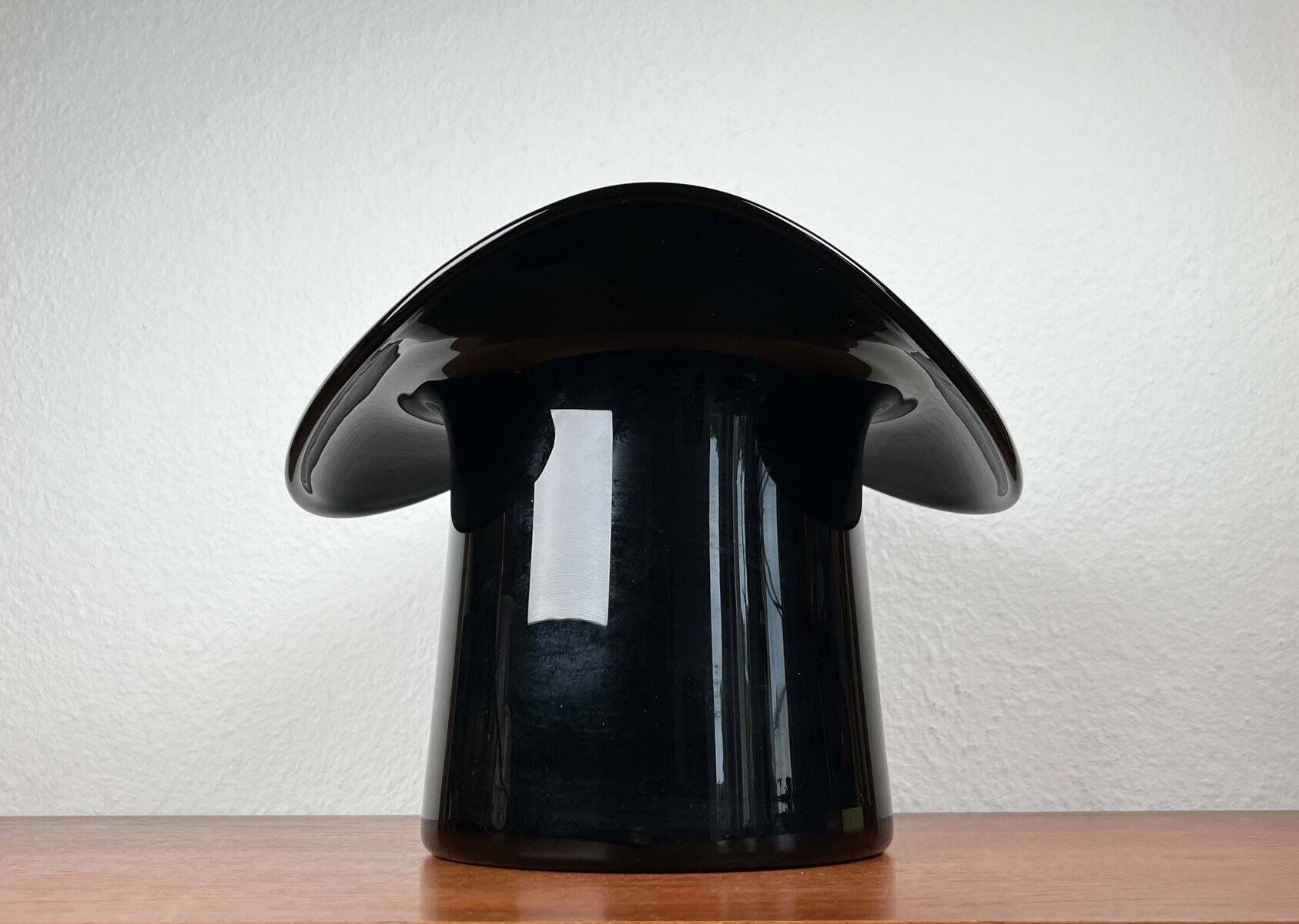 Vintage Italian vase top hat in Murano glass, 1980s.