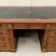 Napoleon III desk with pedestals in solid walnut 19th century