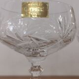 4 Champagne glasses in cut bohemian crystal Claudia