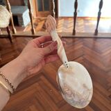 1920 French Antique Mother of Pearl and Shell Large Spoon