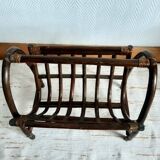 Vintage rattan magazine rack, 1970s