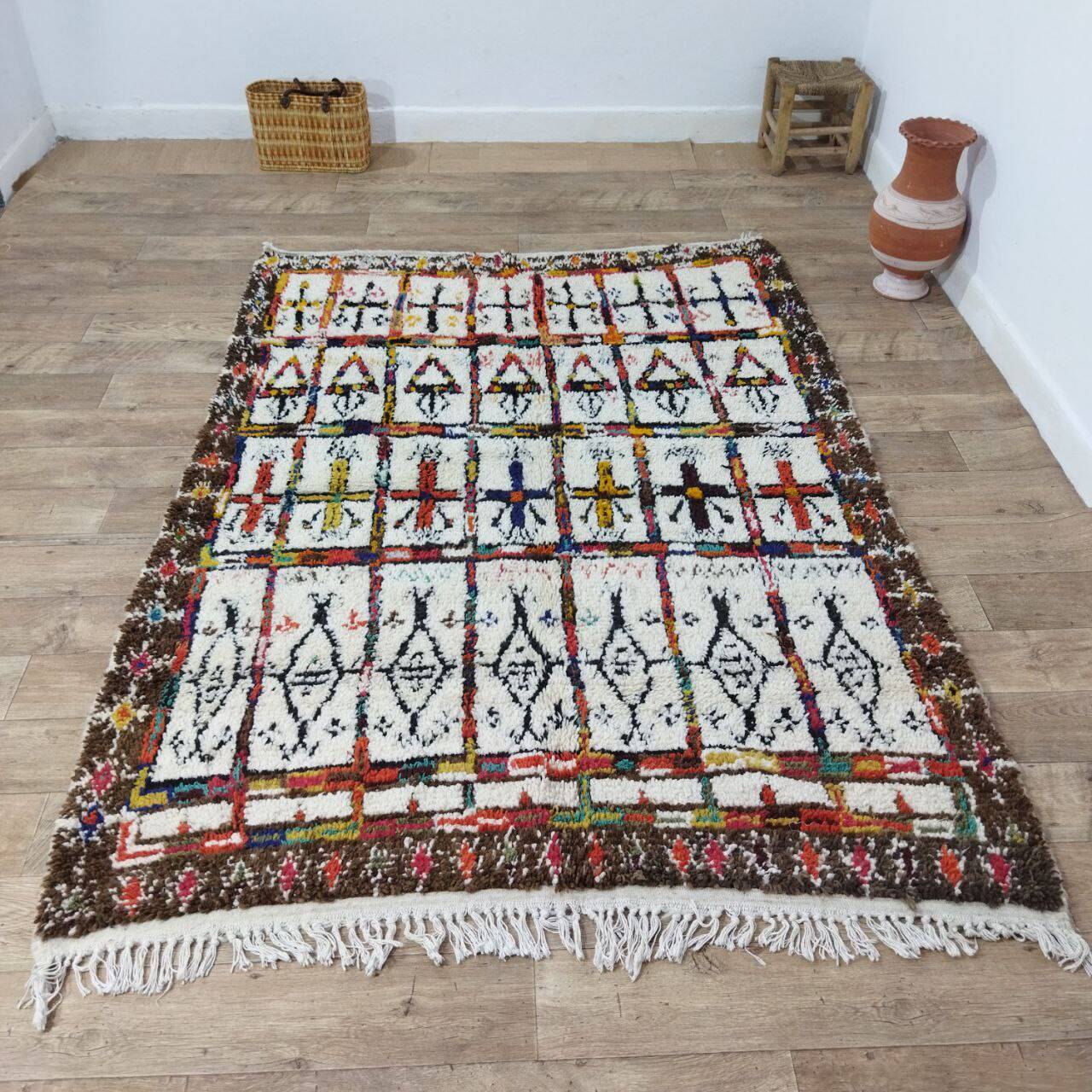 Handmade Moroccan Berber rug 230 X 167 CM
