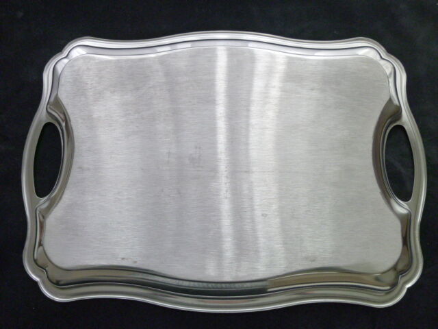Stainless steel serving tray 30.5 x 43.5 cm