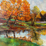 Autumn landscape signed
