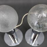 1970s Pair of Chrome Plated Lamps ,Italy