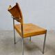 Vintage Dutch design chrome dining set leather chairs 'Minimalism'