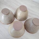 4 large bowls in pyrite stoneware