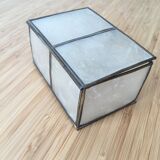 Vintage box in mother-of-pearl and brass