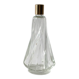 Twisted glass perfume bottle