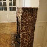 Royal red marble fireplace