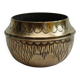 Golden brass cache-pot