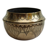 Cache-pot en laiton doré