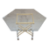 Hexagonal glass table by Sandro Petti, for Angolometallarte, 1970