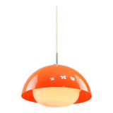 Space Age Italian Orange Acrylic Glass Pendant Lamp, 1970s