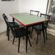 Table Tolix, by Xavier Pauchard pedestal compass