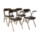 Lot de 4 chaises pliantes métal et skaï