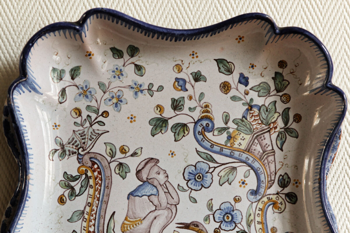 Pair of Nevers earthenware dishes