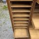Antique double curtain cabinet in oak (internal drawers)