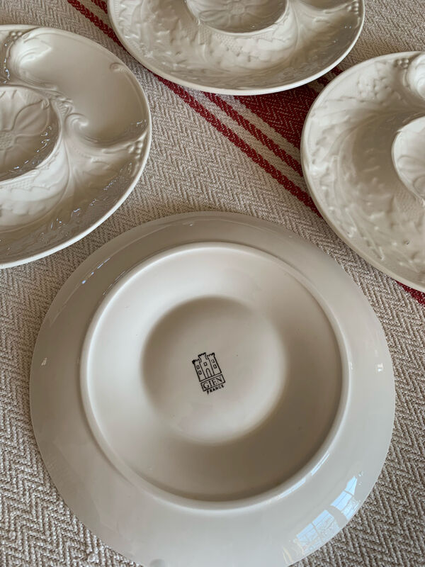 Service assiettes à asperges Gien