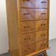 Commode, chiffonnier 5 tiroirs en chêne blond, France vers 1950