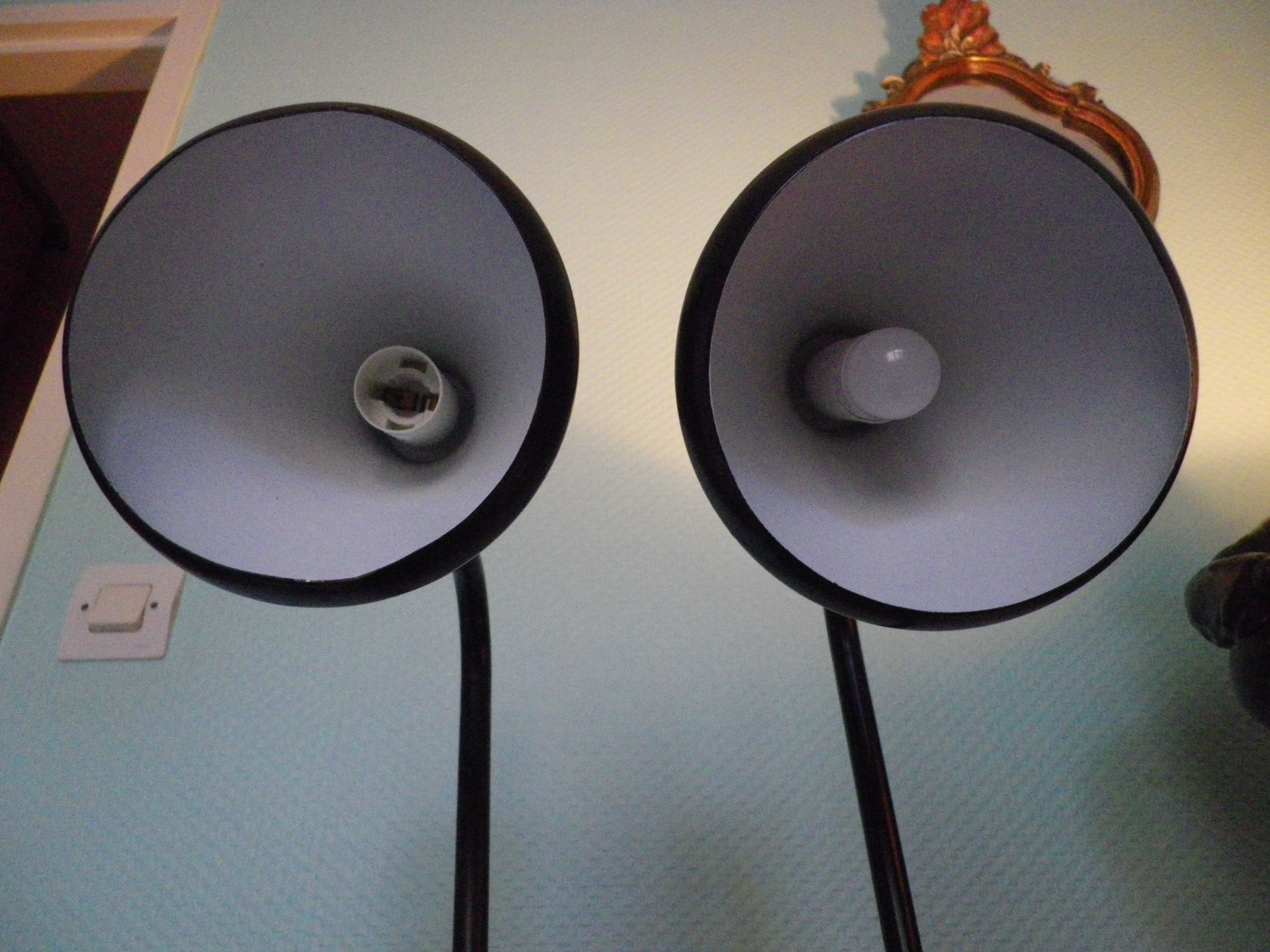 Lamps with tilting lampshade, Italian design from the 70s