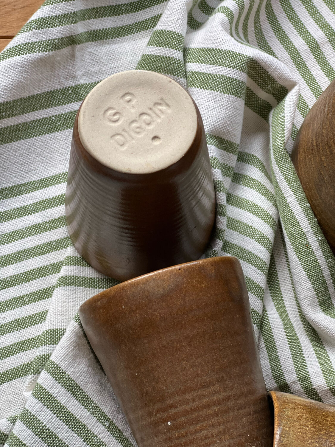 Digoin stoneware orangeade service 1960-70