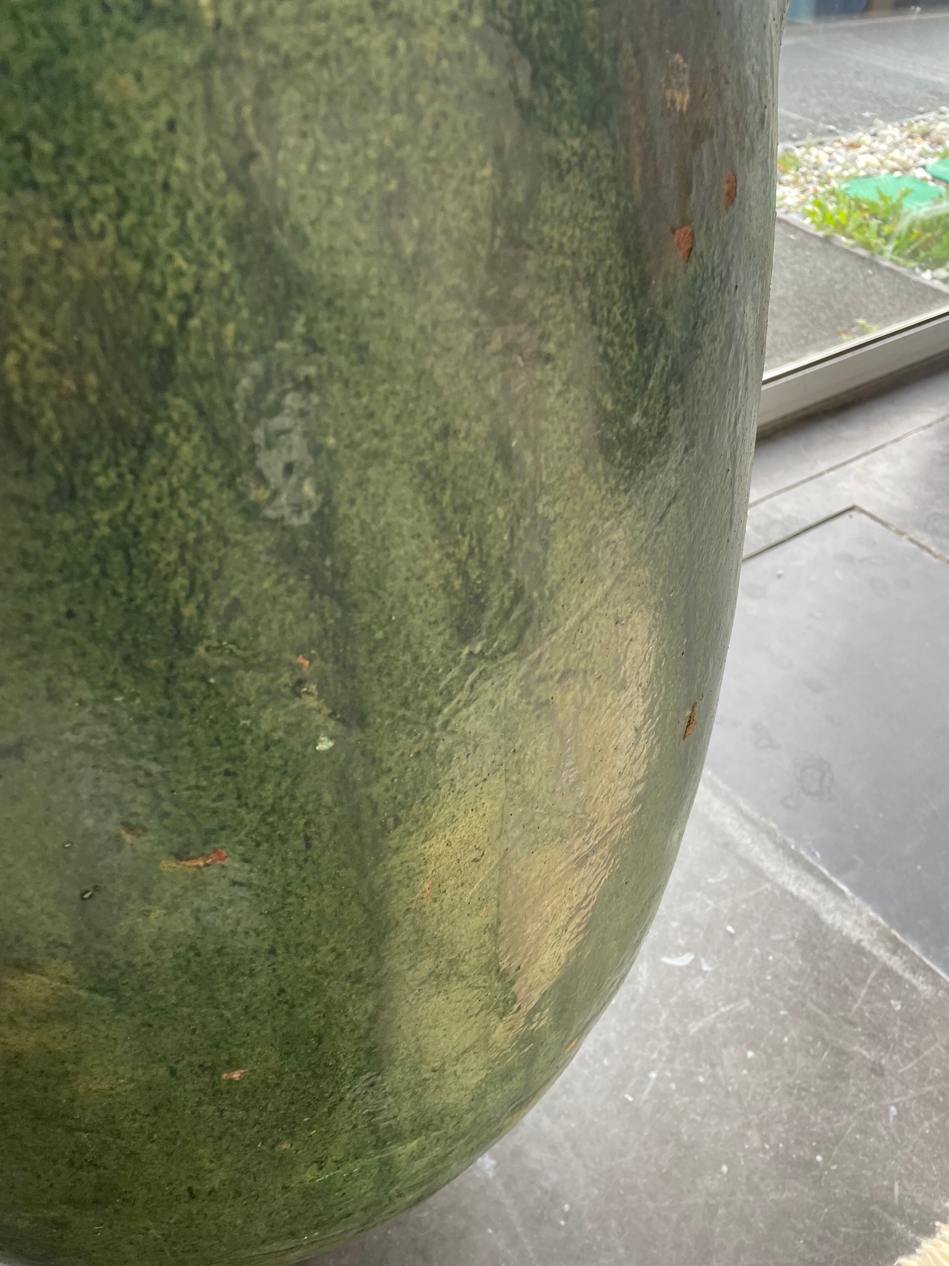 Old drum jar h 90 x r 60 100 liters