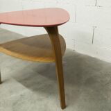 "Bowwood" tripod coffee table designed by Hugues Steiner and manufactured by Baumann in the 1960s