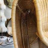 Vintage Driade King Tubby Rattan Armchairs by Miki Astori