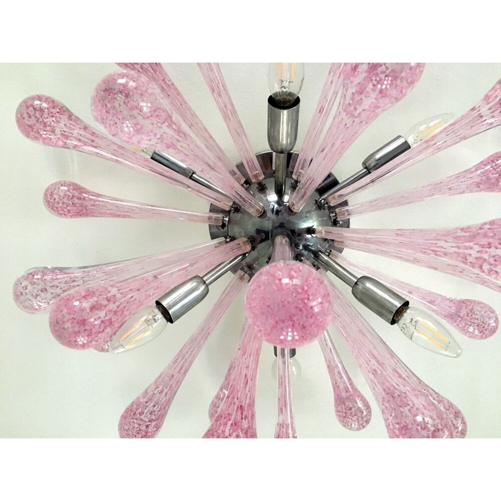 Murano glass flush mount