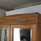 Art Nouveau wardrobe by Mathieu Gallerey in mahogany, model with Clematis, circa 1920