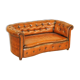 Chesterfield Regency Serpentine Sofa in Hand-Dyed Leather
