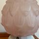Art Deco powder pink globe lamp and porcelain base
