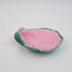 Vide Poche coquillage en céramique vert et rose signé A.Ferlay Vallauris Circa 1960