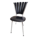 Chaise vintage pétale skai