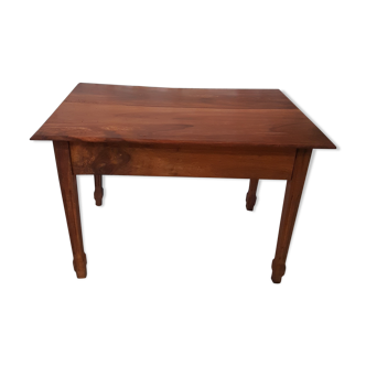 Walnut table with drawer