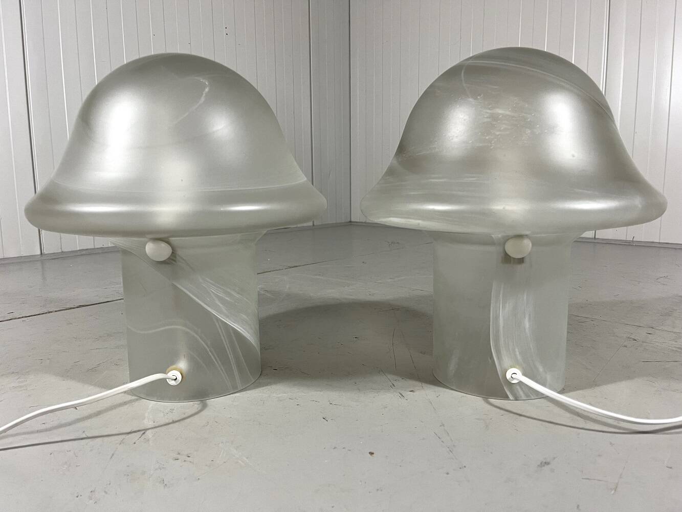 Peill & Putzler glass mushroom table lamps 1970’s