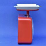 STUBE - Vintage red enameled metal kitchen scale in its original box - Force 10