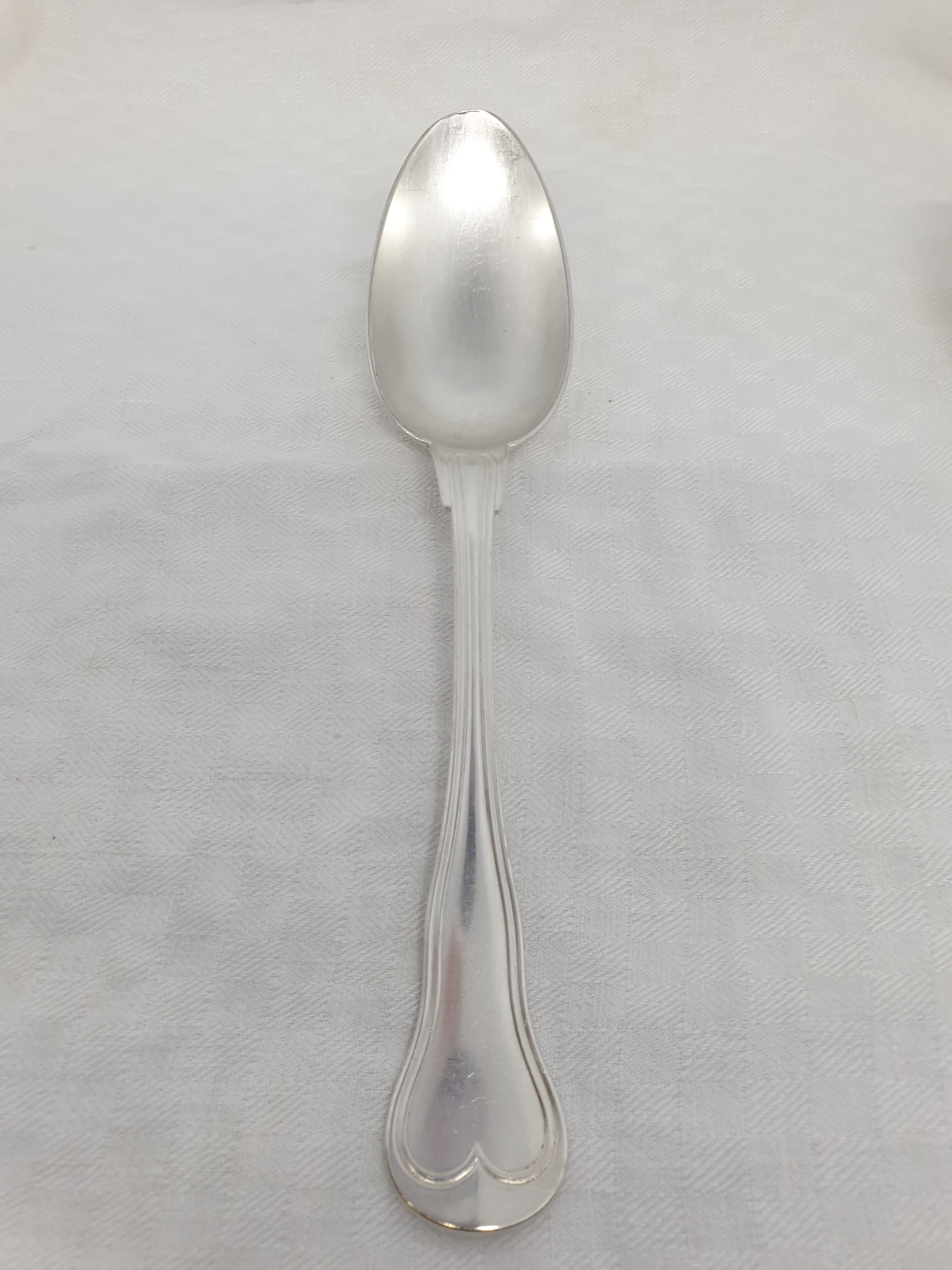 Six cuillères de table ancienne Christofle métal argenté