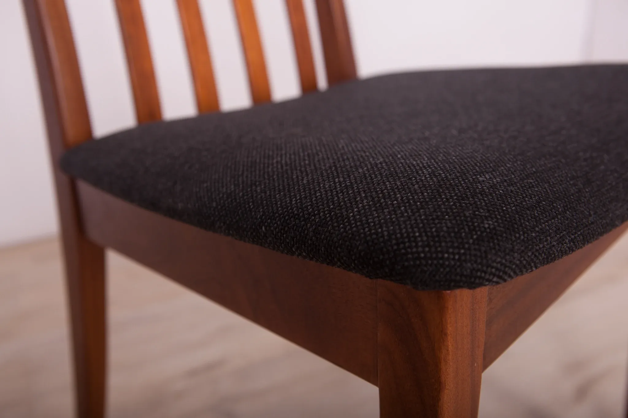 Chaises de salle à manger en tissu et teck par Leslie Dandy pour G-Plan, années 1960, ensemble de 6