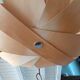 Hanging lamp in wooden strips
